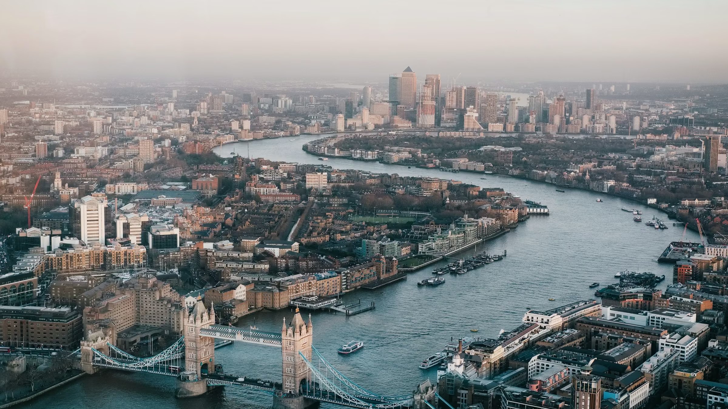 Thames skyline at dusk
